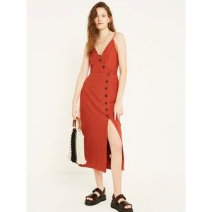 Urban Outfitters Button Front Dress- XS NWT Wine